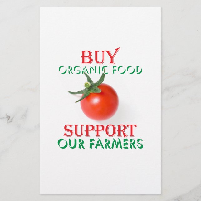 Buy organic food flyer (Front)