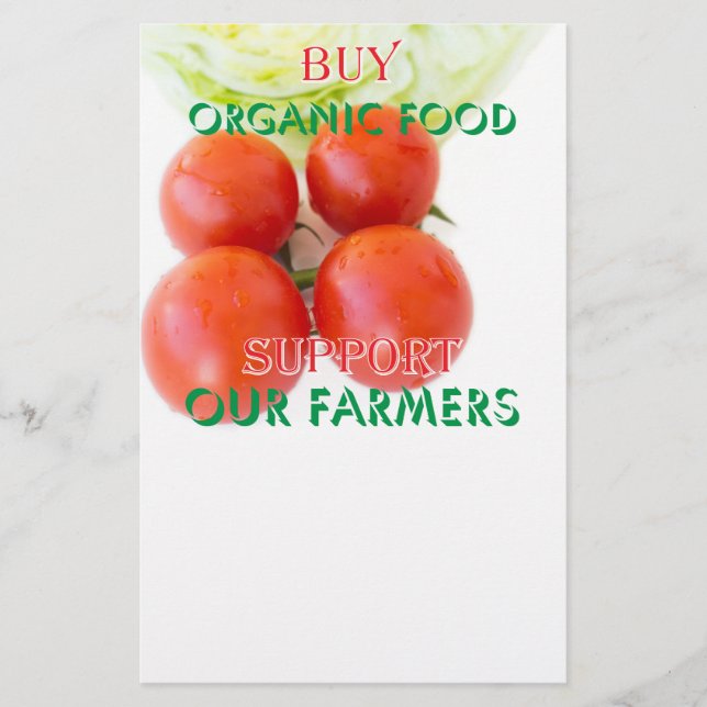 Buy organic food flyer (Front)