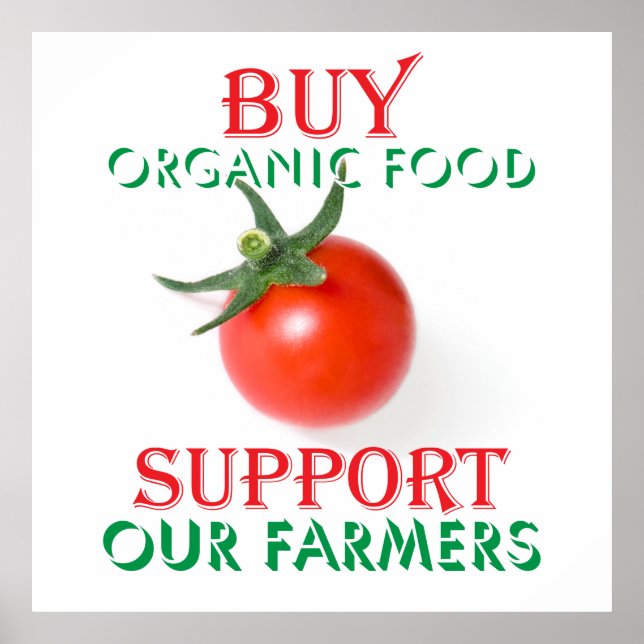 Buy organic food poster (Front)