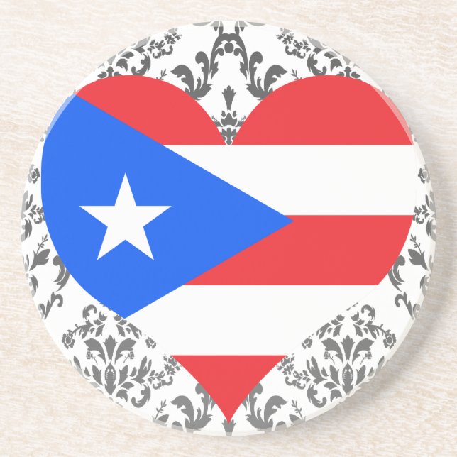 Buy Puerto Rico Flag Sandstone Coaster (Front)