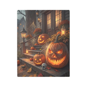 Buy Pumpkin Decorations for Halloween Unique & F Metal Print