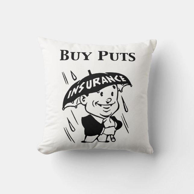 Buy Puts Throw Pillow (Front)