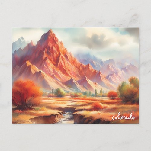 buy red Travel Vintage Colorado Springs Postcard
