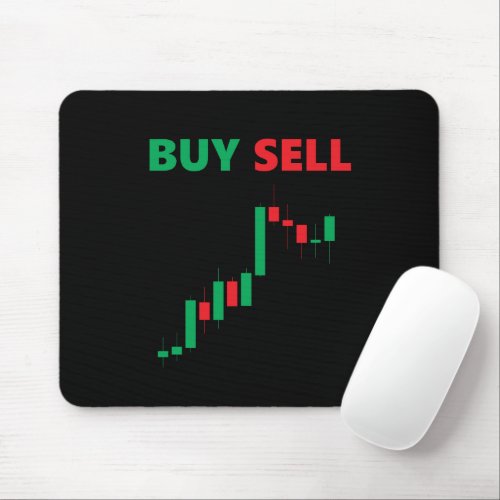 Buy Sell _ Stock Forex Market Currency Trader Mouse Pad
