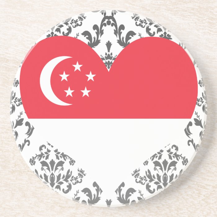 Buy Singapore Flag Beverage Coasters
