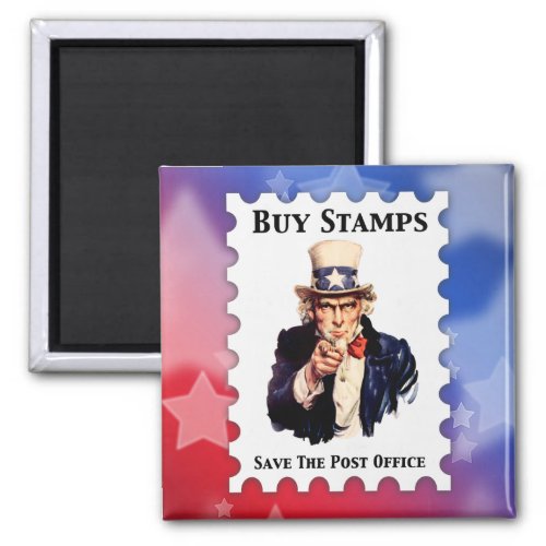 Buy Stamps Save The Post Office Magnet