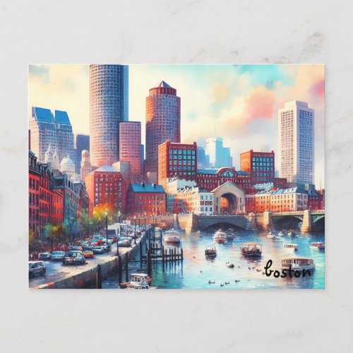 buy street Travel Vintage boston postcards