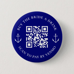 Buy The Bride A Drink Bachelorette Party QR Code Button
