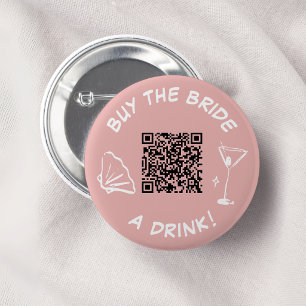 Buy The Bride A Drink Bachelorette Pink Button