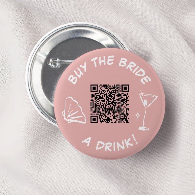 Buy The Bride A Drink Bachelorette Pink Button (Creator Uploaded)