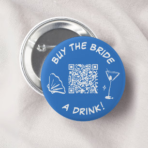 Buy The Bride A Drink Bridal Shower QR Code Button