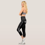Buy the Bride a Drink  Capri Leggings<br><div class="desc">Black capri pants are personalized with the brides's name on the leg and "Buy the Bride a Drink" on the backside. Great bachelorette party or girl's weekend outfit for everyone in the bride's tribe to wear. MATCHING items in our collection.</div>