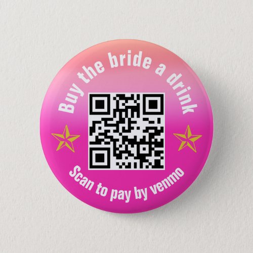 Buy the Bride A Drink Disco Cowgirl QR Code Button