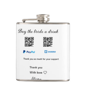 Buy the bride a drink donation QR Venmo PayPal  Flask