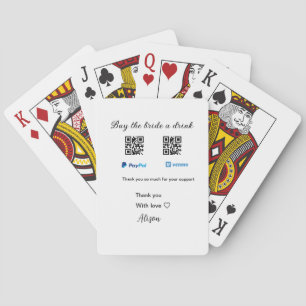 Buy the bride a drink donation QR Venmo PayPal  Poker Cards