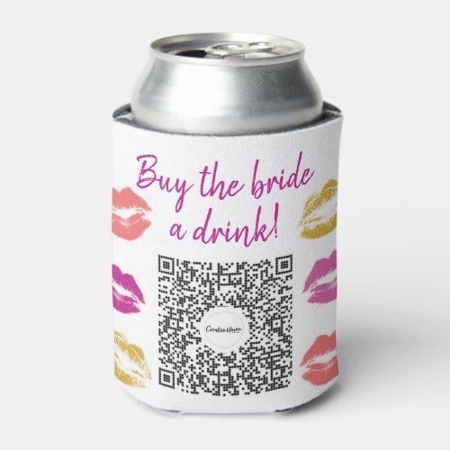 Buy The Bride A Drink QR code Bachelorette Party Can Cooler