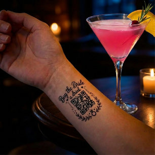 Buy the Bride a Drink QR Code Bachelorette Tattoo