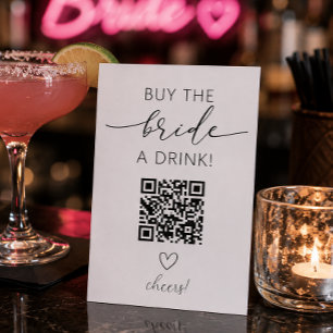 Buy the Bride a Drink QR Code Enclosure Card