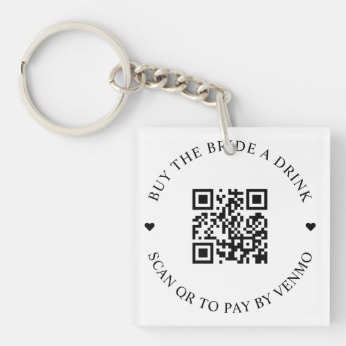 Buy The Bride A Drink QR Code Keychain