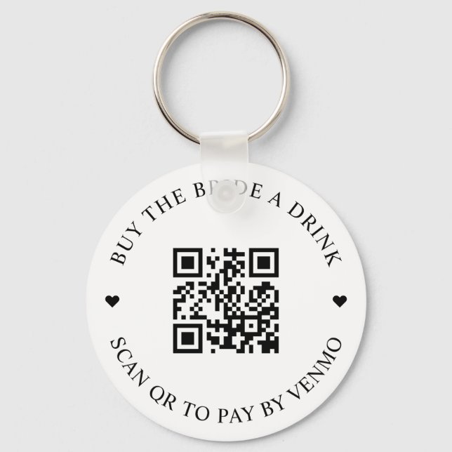 Buy The Bride A Drink QR Code Keychain (Front)