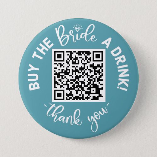 Buy The Bride A Drink QR Code Pink Bachelor Button