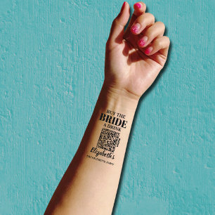 Buy the Bride A Drink QR Code Temporary Tattoos