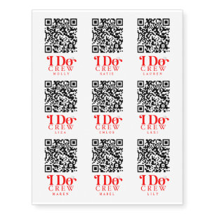 Buy the Bride a Drink QR I Do Crew Bridesmaid Temporary Tattoos