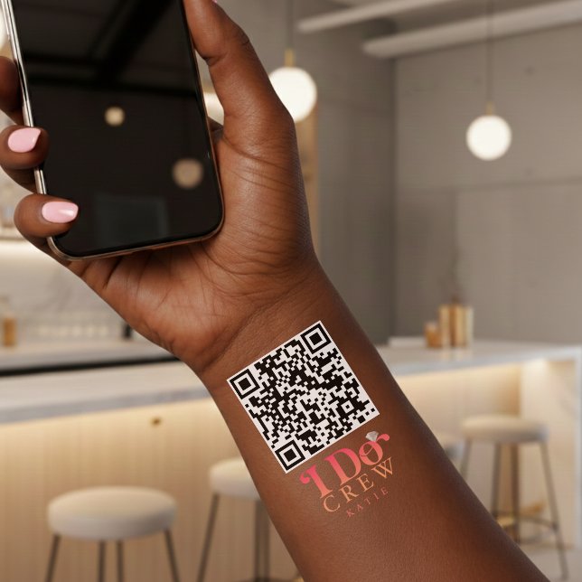 Buy the Bride a Drink QR I Do Crew Bridesmaid Temporary Tattoos (Buy the Bride a Drink QR I Do Crew Bridesmaid Temporary Tattoos)