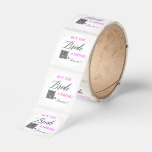 Buy The Bride a Drink QR Venmo Bachelorette Party Classic Round Sticker
