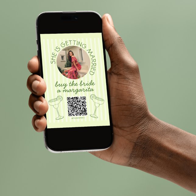Buy the Bride a Margarita Photo Bride Qr Code Card (Buy the Bride a Margarita Photo Bride Qr Code Card)