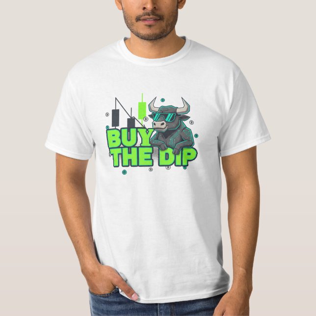 Buy The Dip Crypto Bull T-Shirt (Front)