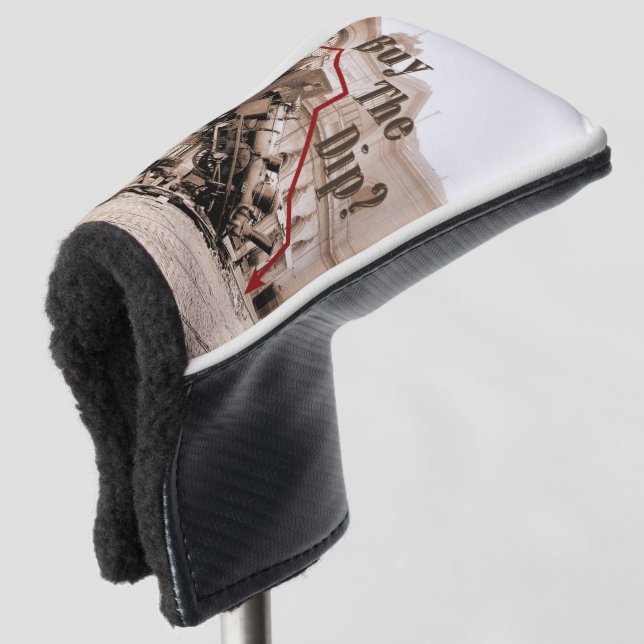 Buy The Dip Stock Market Humor Golf Head Cover (3/4 Front)