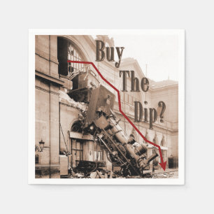 Buy The Dip Stock Market Humor Paper Napkins