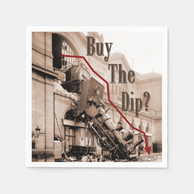 Buy The Dip Stock Market Humor Paper Napkins (Front)