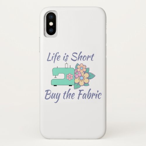 Buy the Fabric sewing quilting crafts iPhone X Case