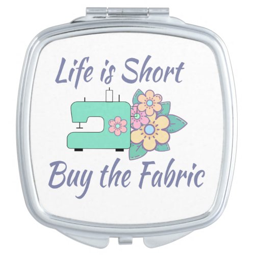 Buy the Fabric sewing quilting crafts Compact Mirror