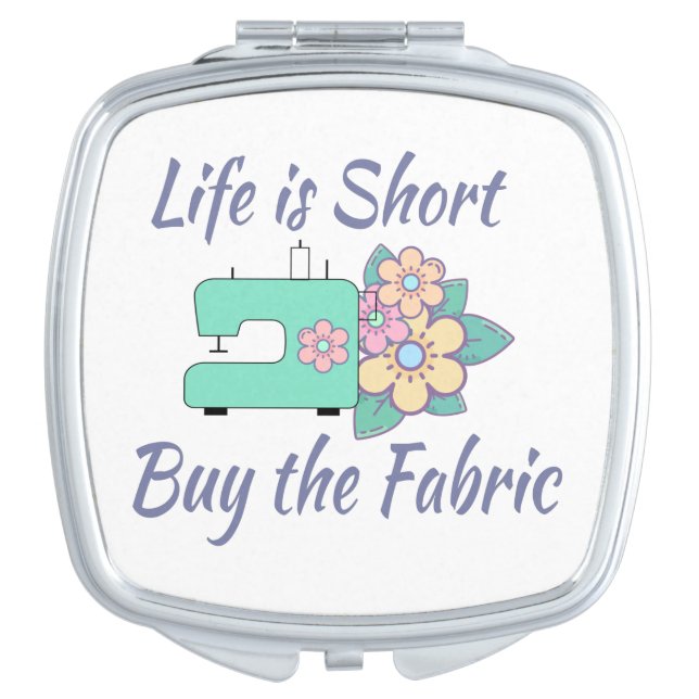 Buy the Fabric, sewing, quilting, crafts Compact Mirror (Front)