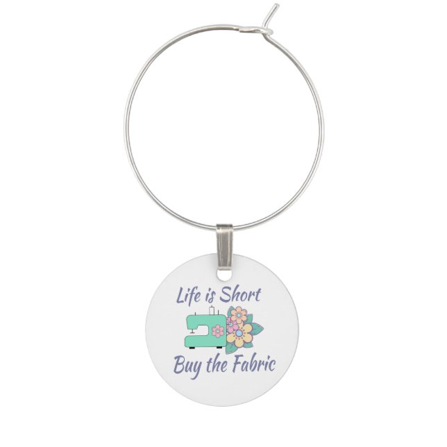 Buy the Fabric, sewing, quilting, crafts Wine Charm (Front)