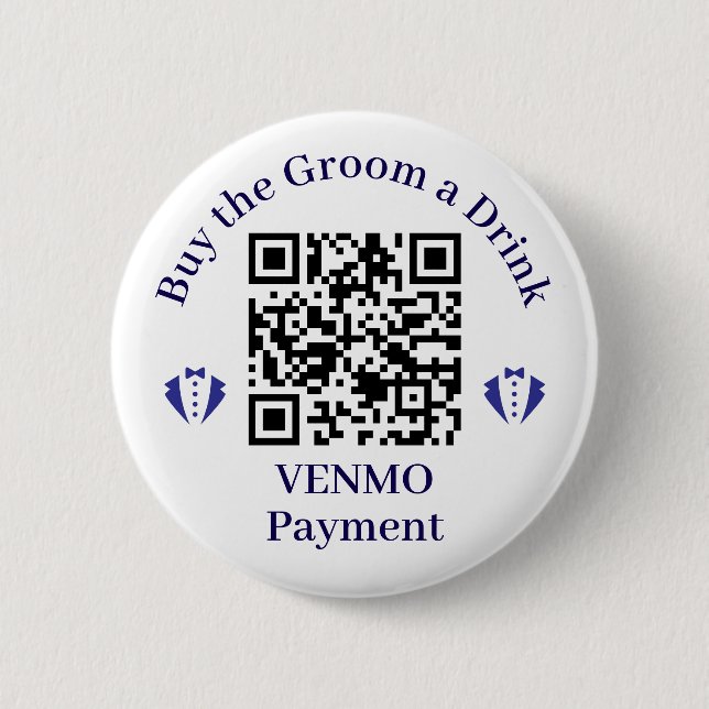 Buy the Groom a Drink Simple Button (Front)
