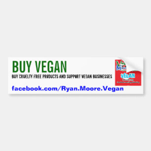 BUY VEGAN 2 BUMPER STICKER
