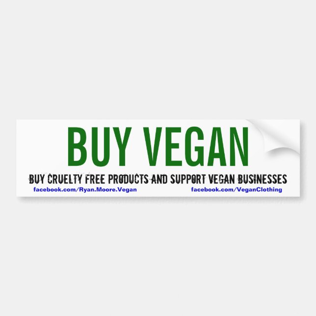 BUY VEGAN BUMPER STICKER (Front)