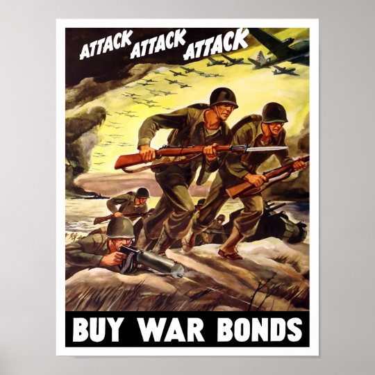 Buy War Bonds Ww2 Propaganda Poster Zazzle Com