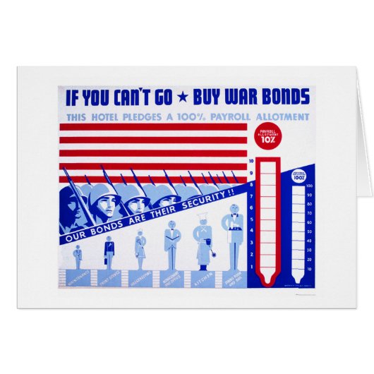 Buy War Bonds WWII 1942 WPA Cards (Front Horizontal)