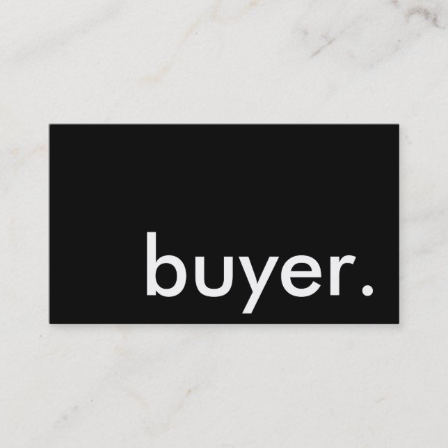buyer. business card (Front)