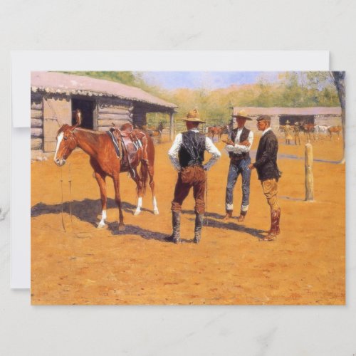 Buying Polo Ponies in the American Old West  Card