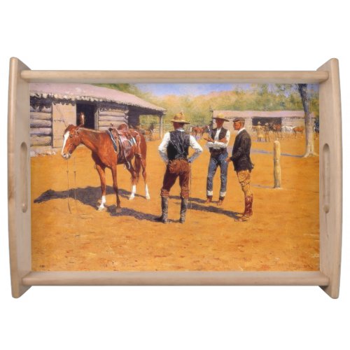 Buying Polo Ponies in the American Wild West  Serving Tray