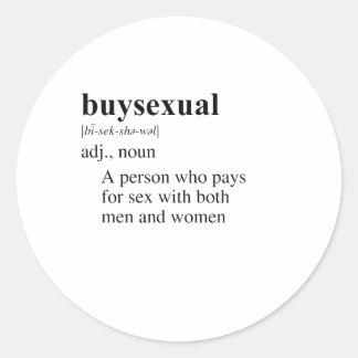 BUYSEXUAL CLASSIC ROUND STICKER