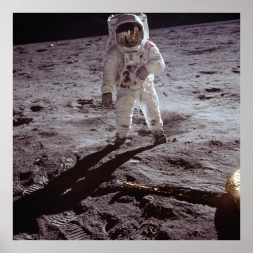 Buzz Aldrin by Neil Armstrong Apollo 11 Poster