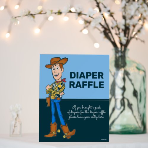 Buzz and Woody Baby Shower Diaper Raffle Foam Board
