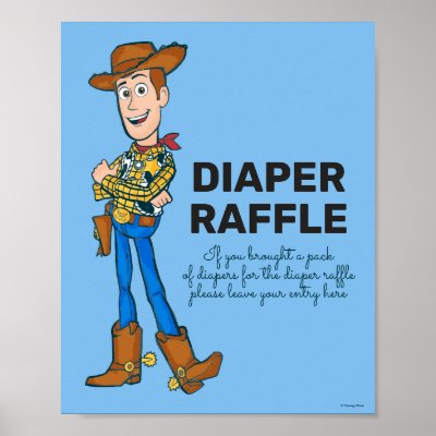 Buzz and Woody Baby Shower Diaper Raffle Poster